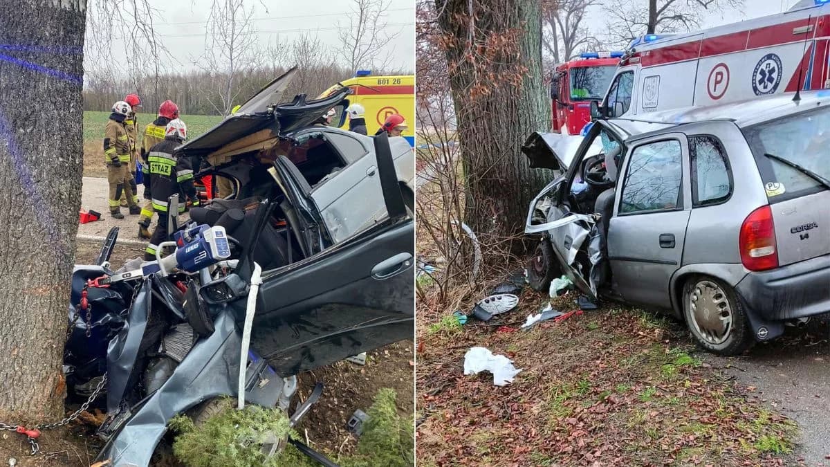 Dwa podobne wypadki jeden po drugim. Z aut niewiele zostało