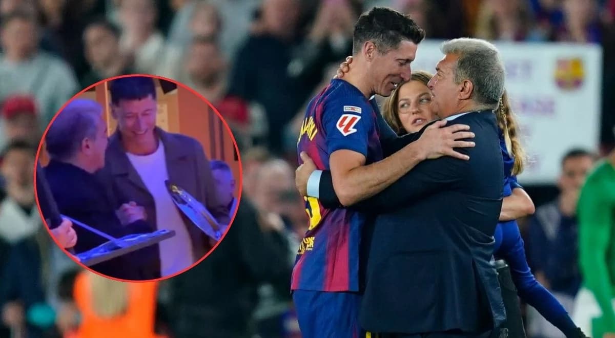 Lewandowski otrzymał wyjątkowy prezent od Barcelony. Laporta wzruszył przemową 