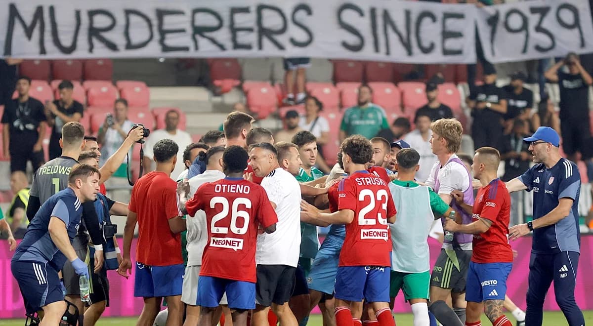 Skandaliczny transparent kibiców Maccabi. Jest reakcja Kuleszy. "Nie ma zgody"