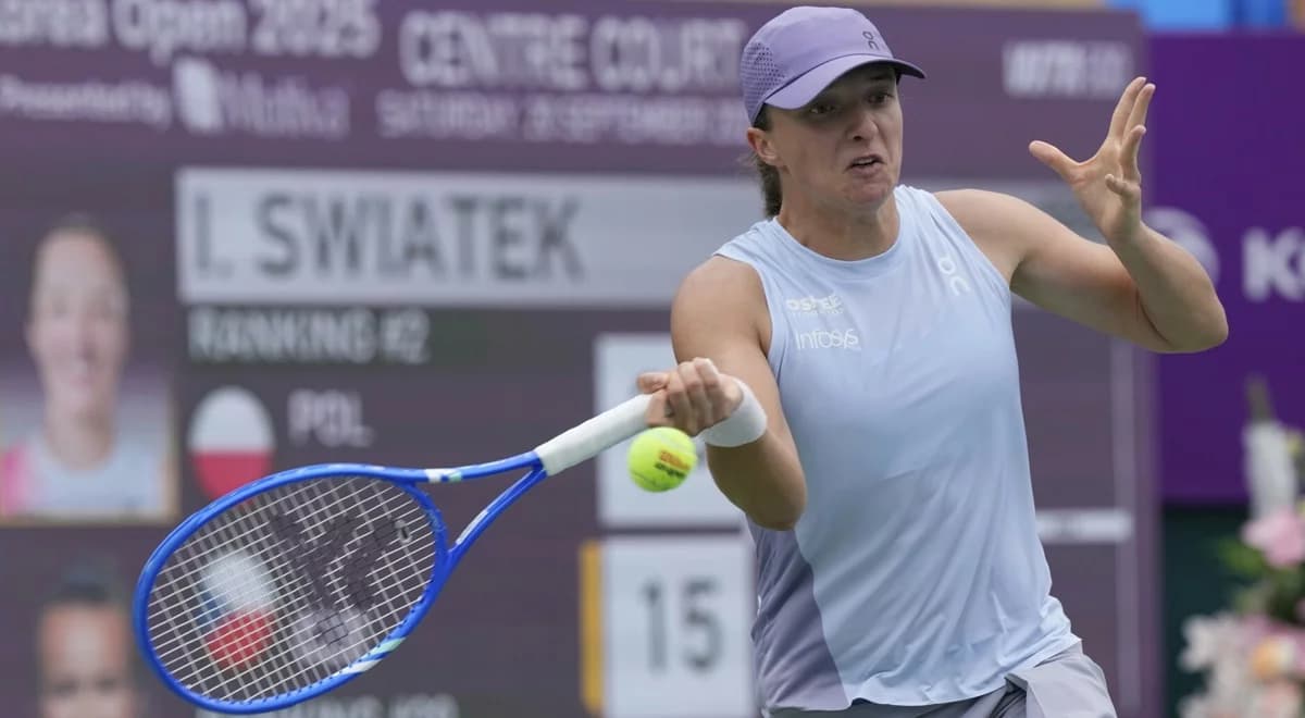 Kiedy gra Iga Świątek? O której mecz z Rybakiną w mikście?