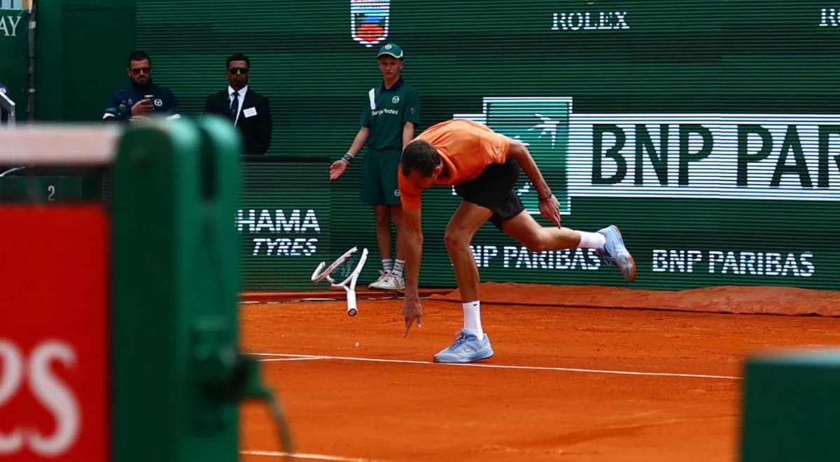 6:0, 6:0! Rosjanin wpadł w szał po nokaucie, "ole" z trybun [WIDEO]