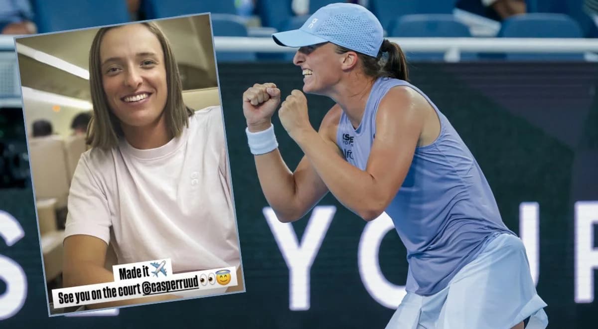 US Open. Świątek z samolotu napisała do partnera. To jakieś szaleństwo!