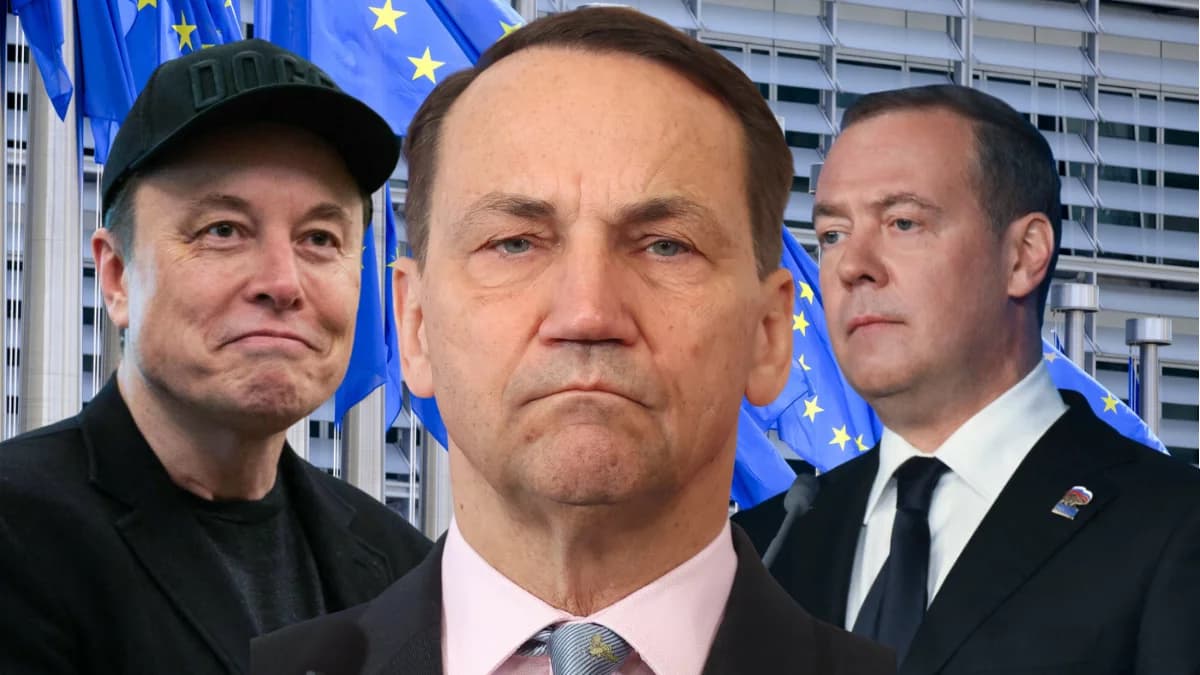 Musk uderza w UE, Miedwiediew przyklaskuje. Sikorski: leć na Marsa