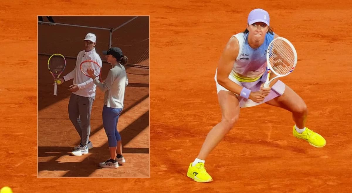 Drżyjcie rywalki. Nadal uczy Świątek zabójczego forhendu [WIDEO]