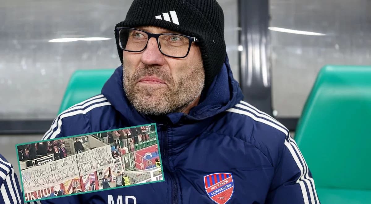 Papszun porównany do Judasza. Ostry transparent kibiców Rakowa 