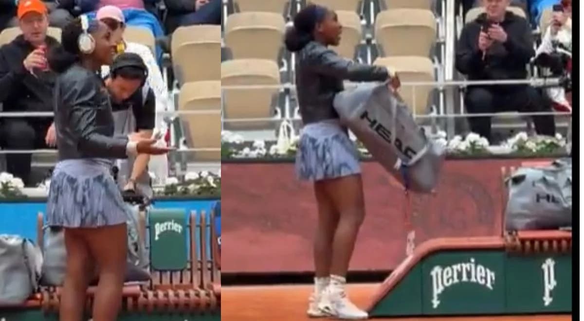 Tego jeszcze nie grali na Roland Garros. Coco Gauff przyszła na mecz bez rakiet