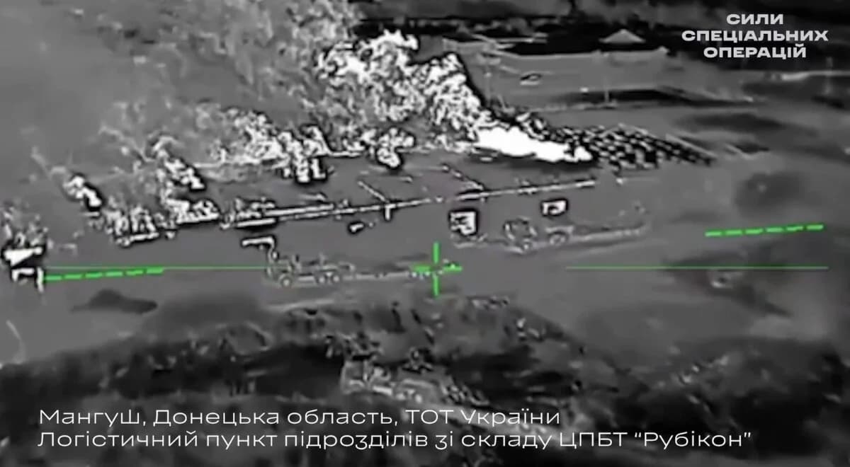 Trafili w elitarną jednostkę Rosjan. Ogromna kula ognia nad Rubikonem