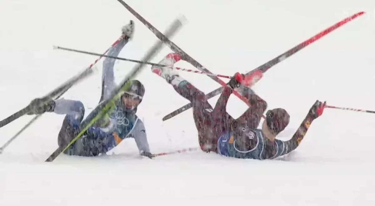 Salta i fikołki. Musieli kombinować, by dotrzeć do mety 