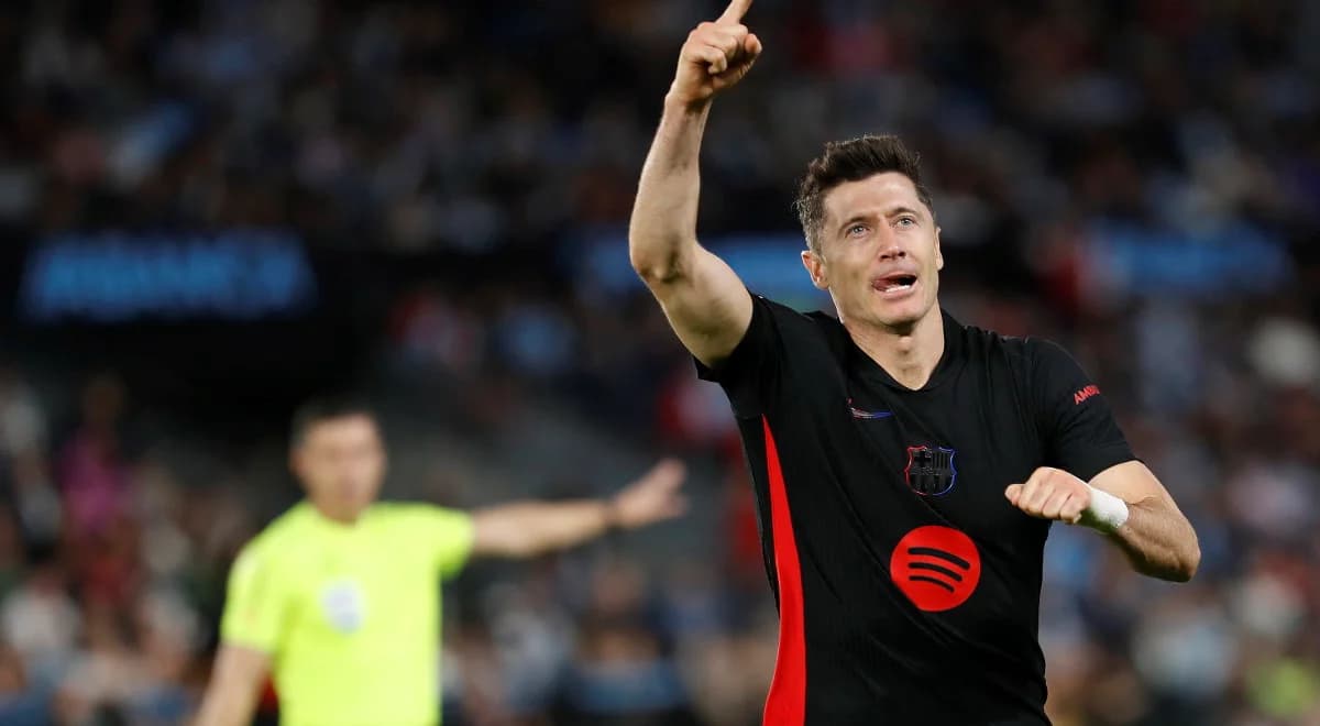 La Liga. Celta - FC Barcelona. Robert Lewandowski z kolejnym ligowym trafieniem, ale Barcelona zawiodła