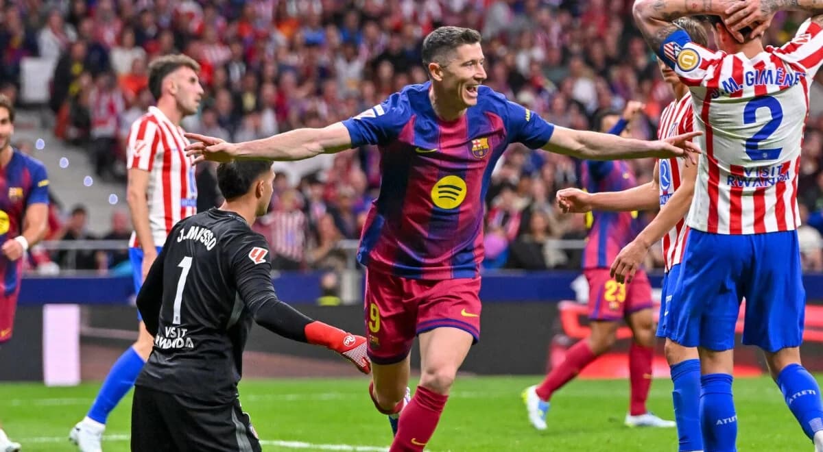 Lewandowski bohaterem Barcelony. Tak zdobył zwycięskiego gola z Atletico [WIDEO]