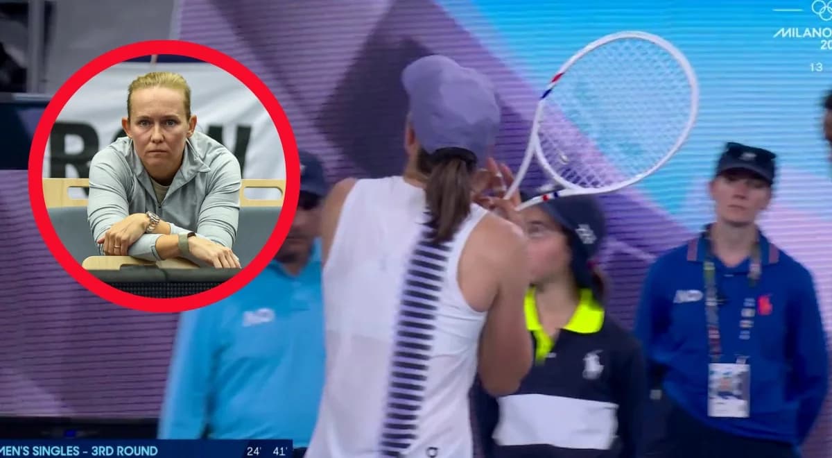 Kamery pokazały minę Abramowicz po akcji Świątek. Wymowne obrazki