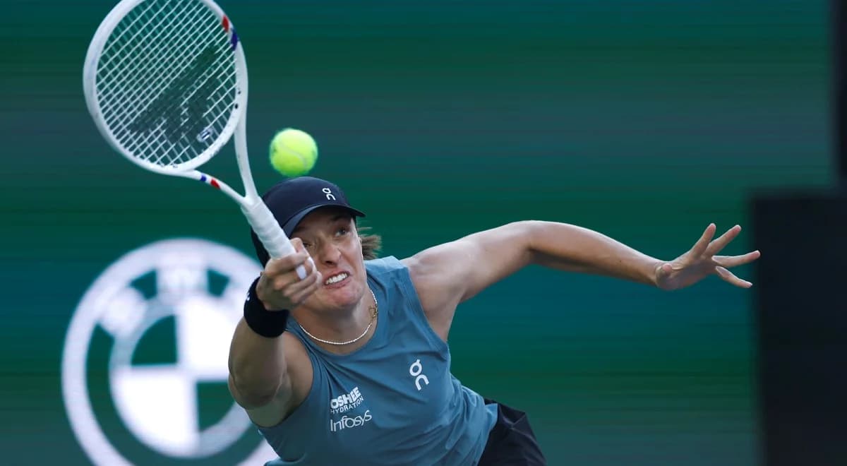 Tennis: Poland’s Świątek through to last 16 at Indian Wells