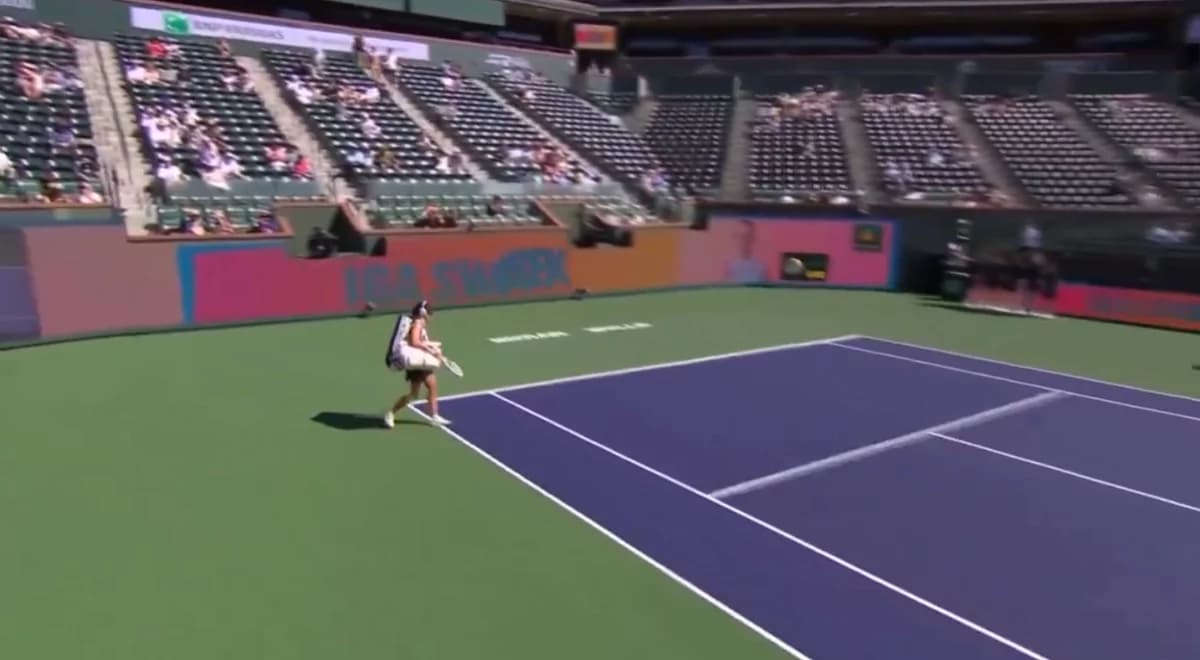 Przykre obrazki z meczu Igi Świątek w Indian Wells. Wszystko nagrały kamery