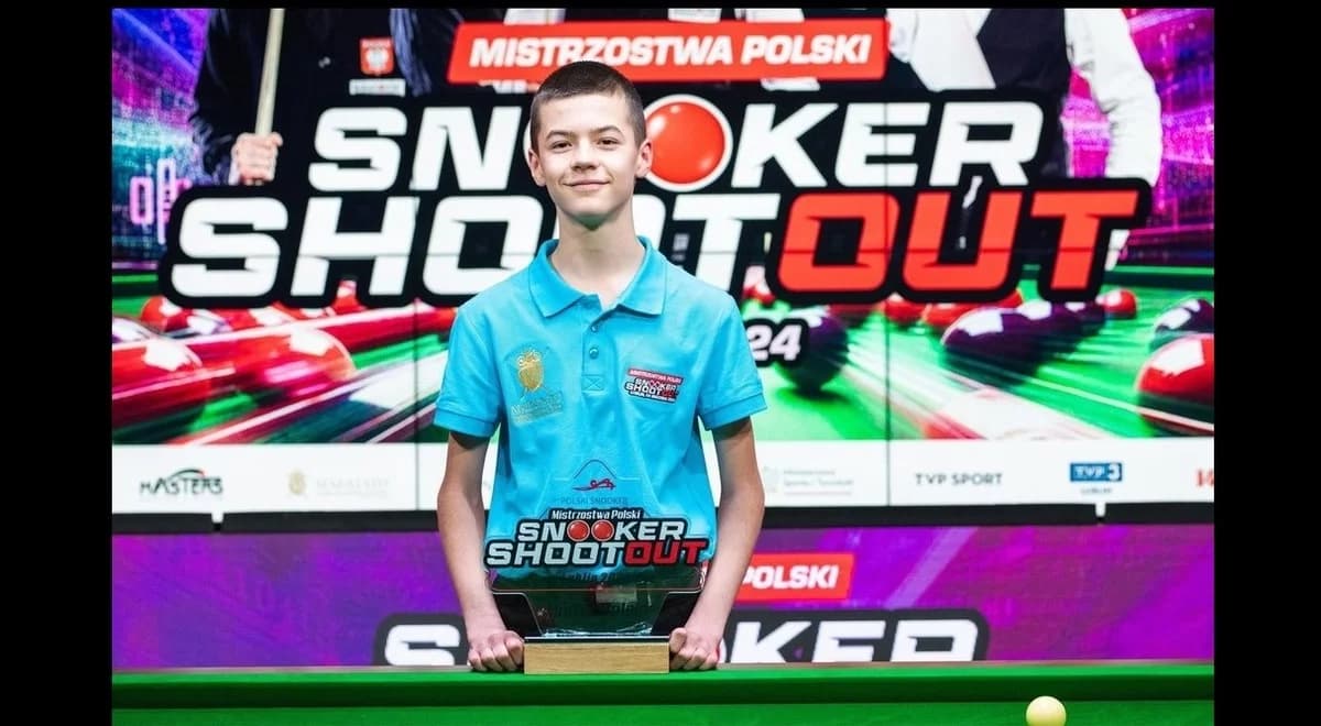 13-year-old Michał Szubarczyk becomes Polish snooker champion 