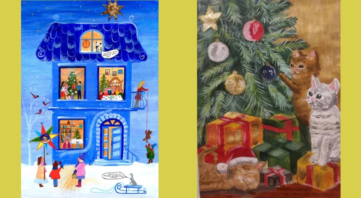 Akcja charytatywna "Choinki Jedynki" 2025. Nagrodzone prace - 5 grudnia