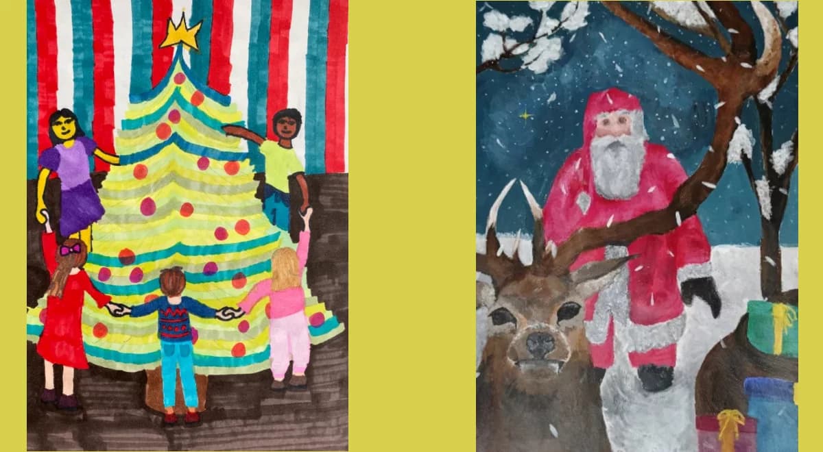 Akcja charytatywna "Choinki Jedynki" 2025. Prezentujemy pierwsze nagrodzone prace