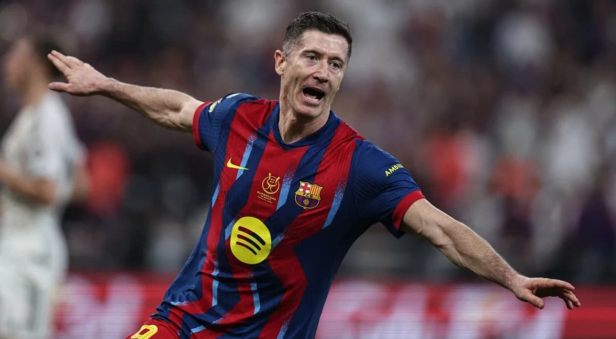 Barcelona  - Real Madryt. Robert Lewandowski z golem w Superpucharze Hiszpanii!
